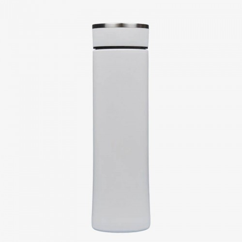 Thermos bottle with wood grain shell