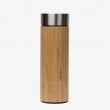 Thermos bottle with wood grain shell